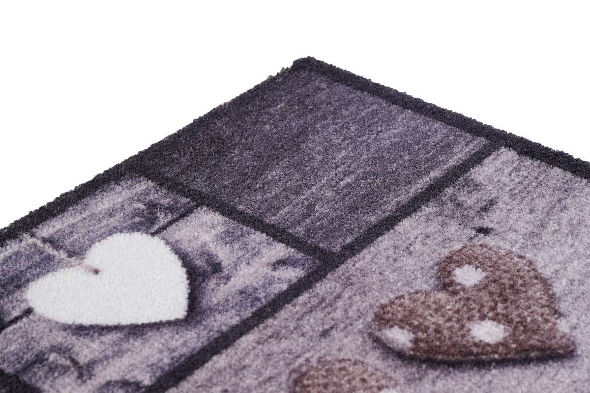 Sdim Πατάκι Εισόδου Μοκέτα με Αντιολισθητικό Υπόστρωμα Ambiance 890 4 Hearts 50x75εκ. Πάχους 8mm