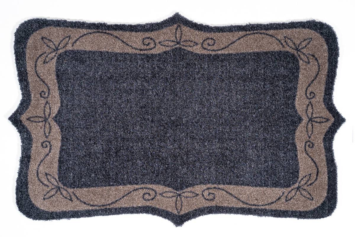 Sdim Πατάκι Εισόδου Μοκέτα με Αντιολισθητικό Υπόστρωμα Elegance 407 Classic Border Γκρι 50x75εκ. Πάχους 8mm