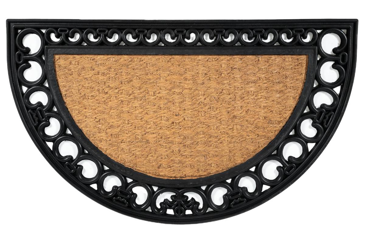 Sdim Ημικυκλικό Πατάκι Εισόδου από Κοκοφοίνικα  και Καουτσούκ με Αντιολισθητικό Υπόστρωμα Gazelle 200 Half Round 45x75εκ.