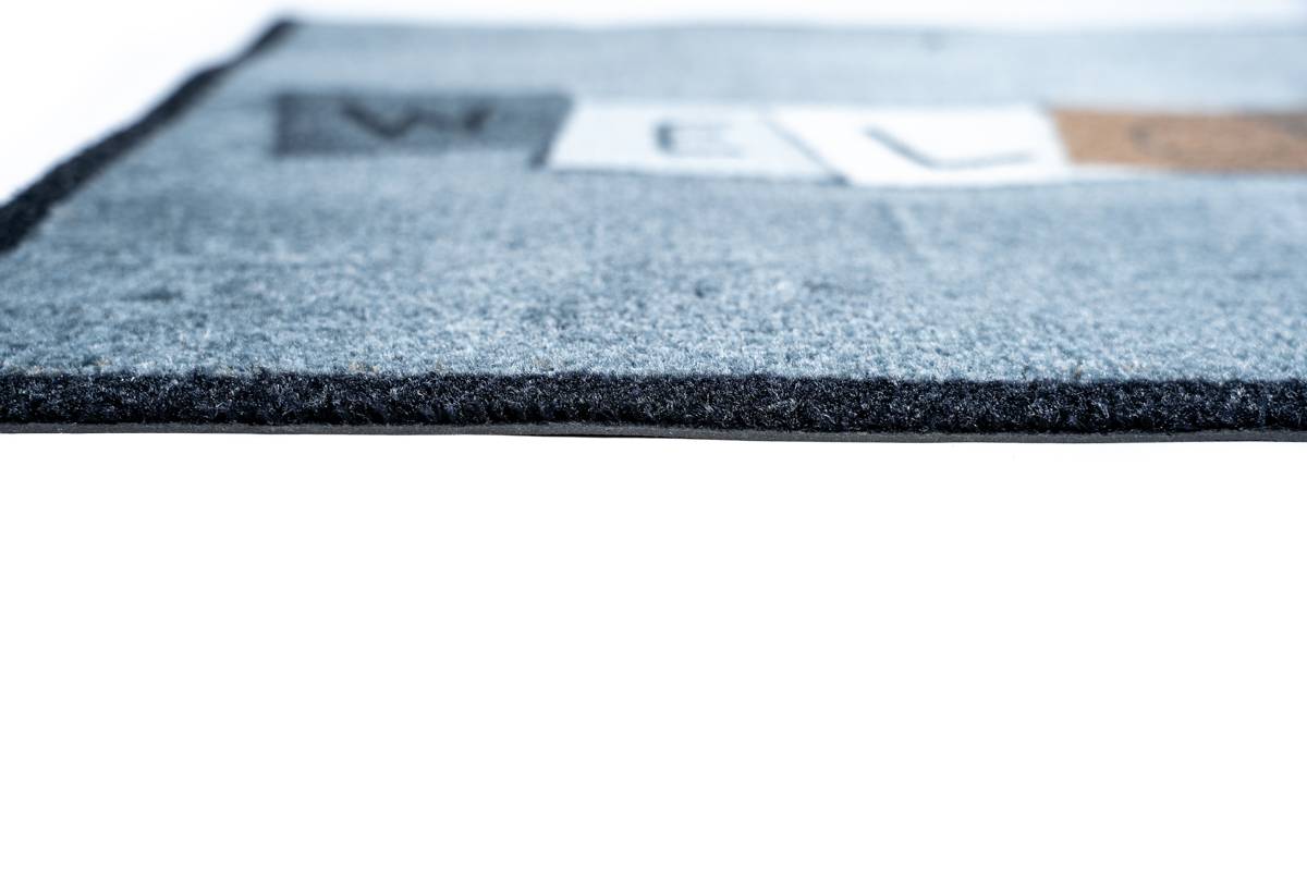 Sdim Πατάκι Εισόδου Μοκέτα με Αντιολισθητικό Υπόστρωμα Optima 003 Concrete Welcome 50x75εκ. Πάχους 7mm