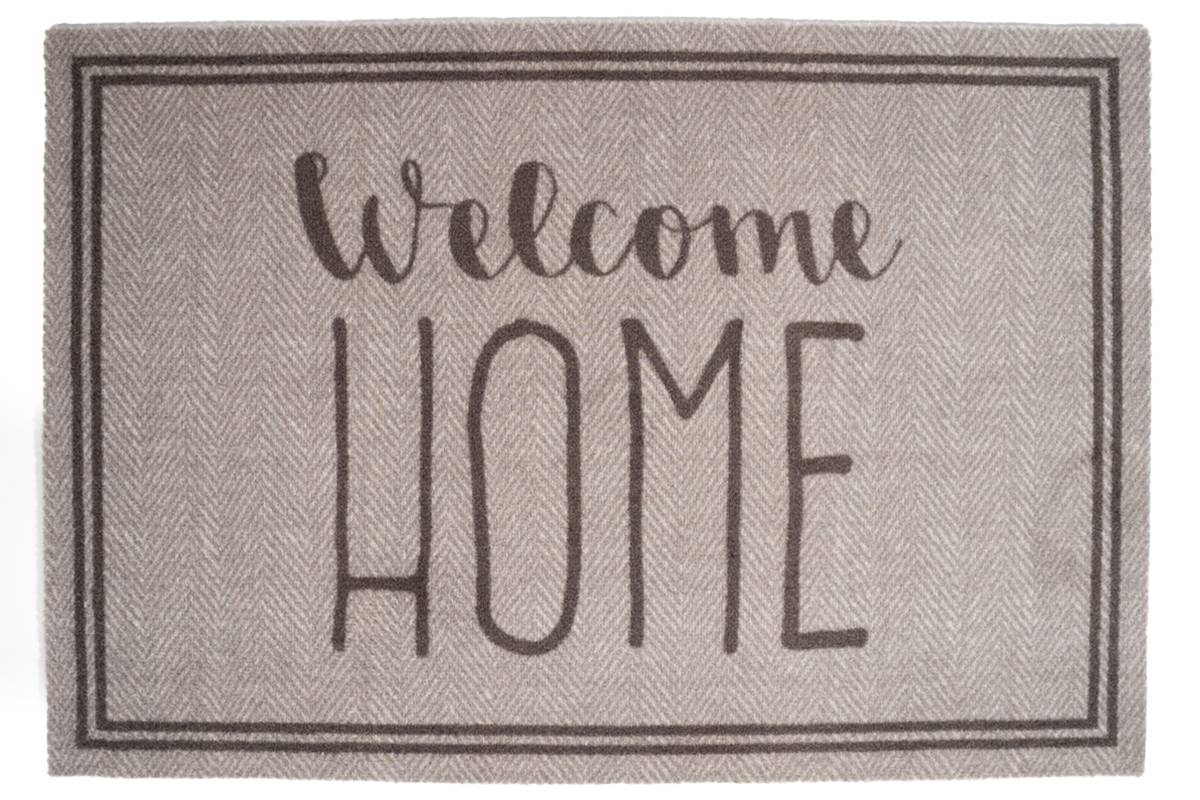 Sdim Πατάκι Εισόδου Μοκέτα με Αντιολισθητικό Υπόστρωμα Mondial 062 Welcome Home Beige 50x75εκ. Πάχους 8mm