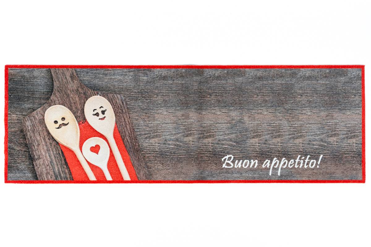 Sdim Πατάκι Κουζίνας με Αντιολισθητικό Υπόστρωμα Cook & Wash 420 Happy Wooden Spoons 50x150εκ.