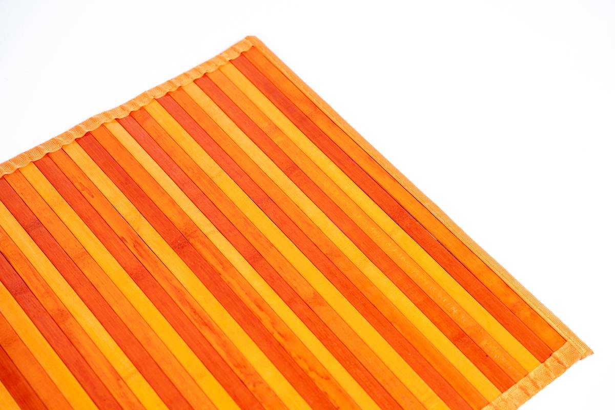 Sdim Πατάκι Κουζίνας Bamboo 002 Πορτοκαλί 50x130εκ.