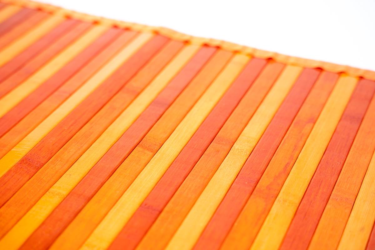 Sdim Πατάκι Κουζίνας Bamboo 002 Πορτοκαλί 50x130εκ.