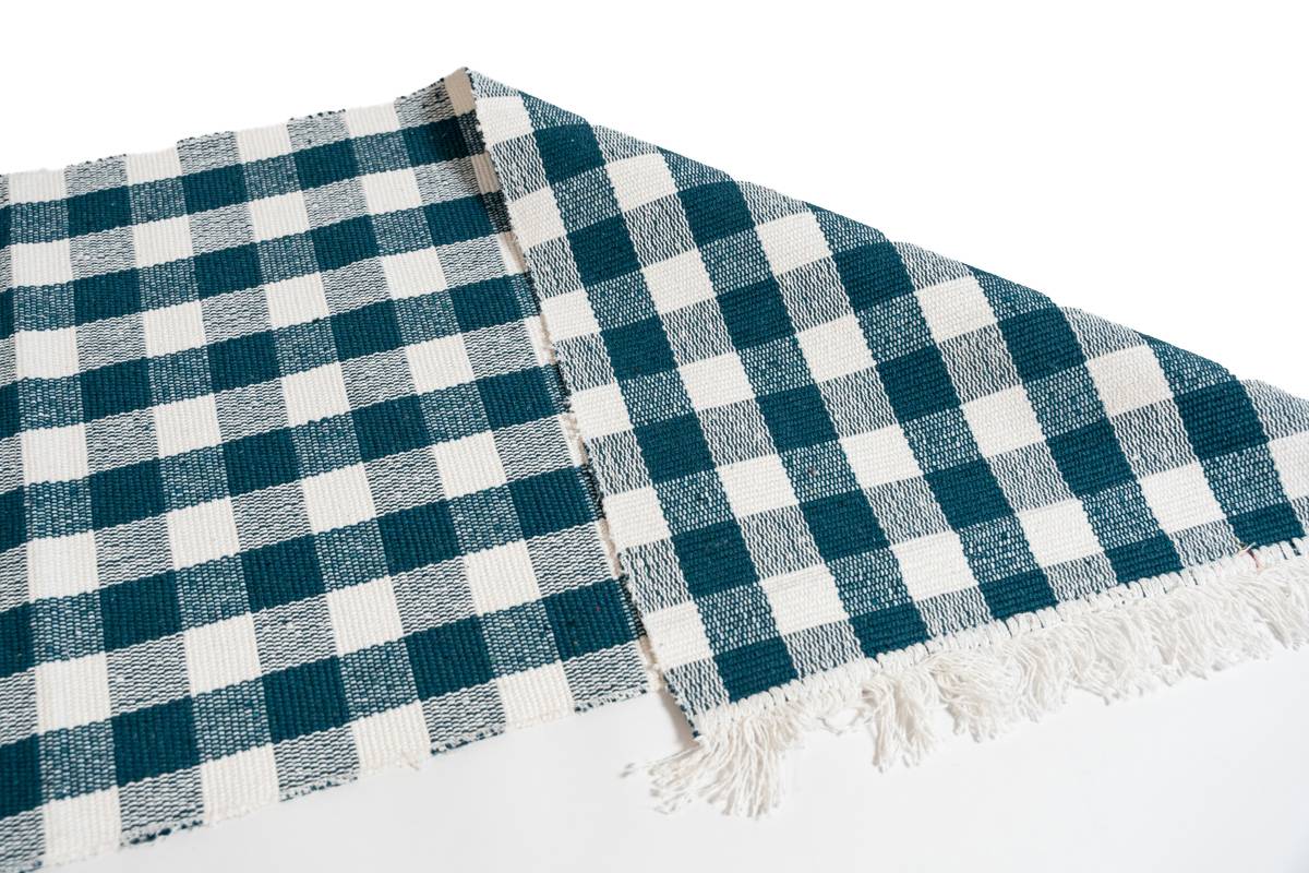 Sdim Βαμβακερό Πατάκι Κουζίνας Matrix 003 Μπλέ 50x135εκ.