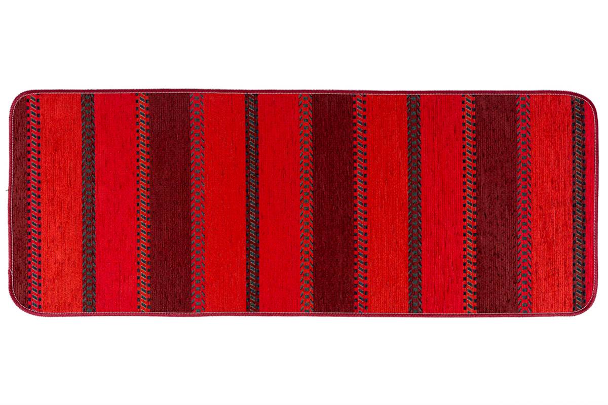 Sdim Πατάκι Κουζίνας με Αντιολισθητικό Υπόστρωμα Samba 502 Κόκκινο/Μαύρο 54x140εκ.