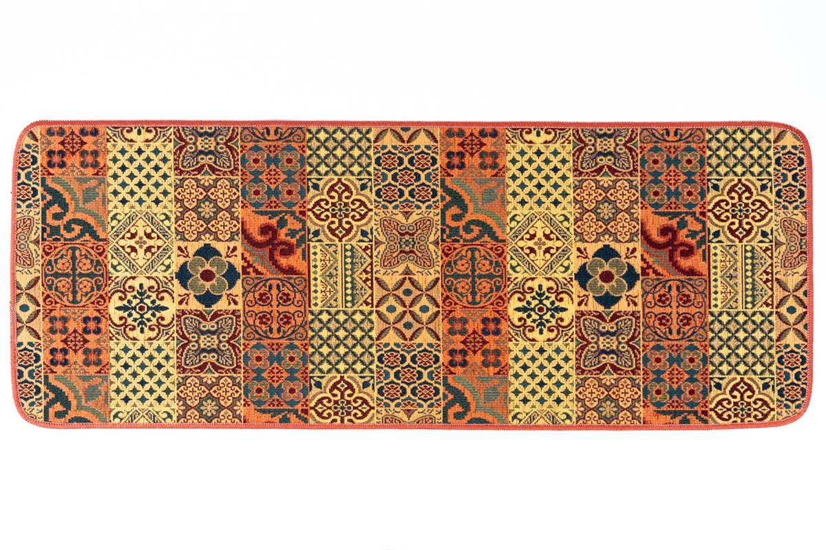 Sdim Πατάκι Κουζίνας με Αντιολισθητικό Υπόστρωμα Samba 704 Κεραμιδί/Πορτοκαλί 54x140εκ.