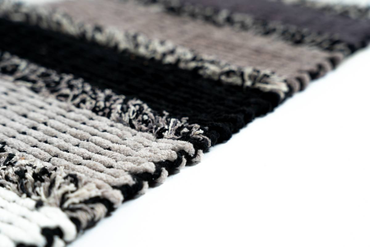 Sdim Βαμβακερό Πατάκι Κουζίνας Seema 004 Μαύρο/Γκρί 55x140εκ.