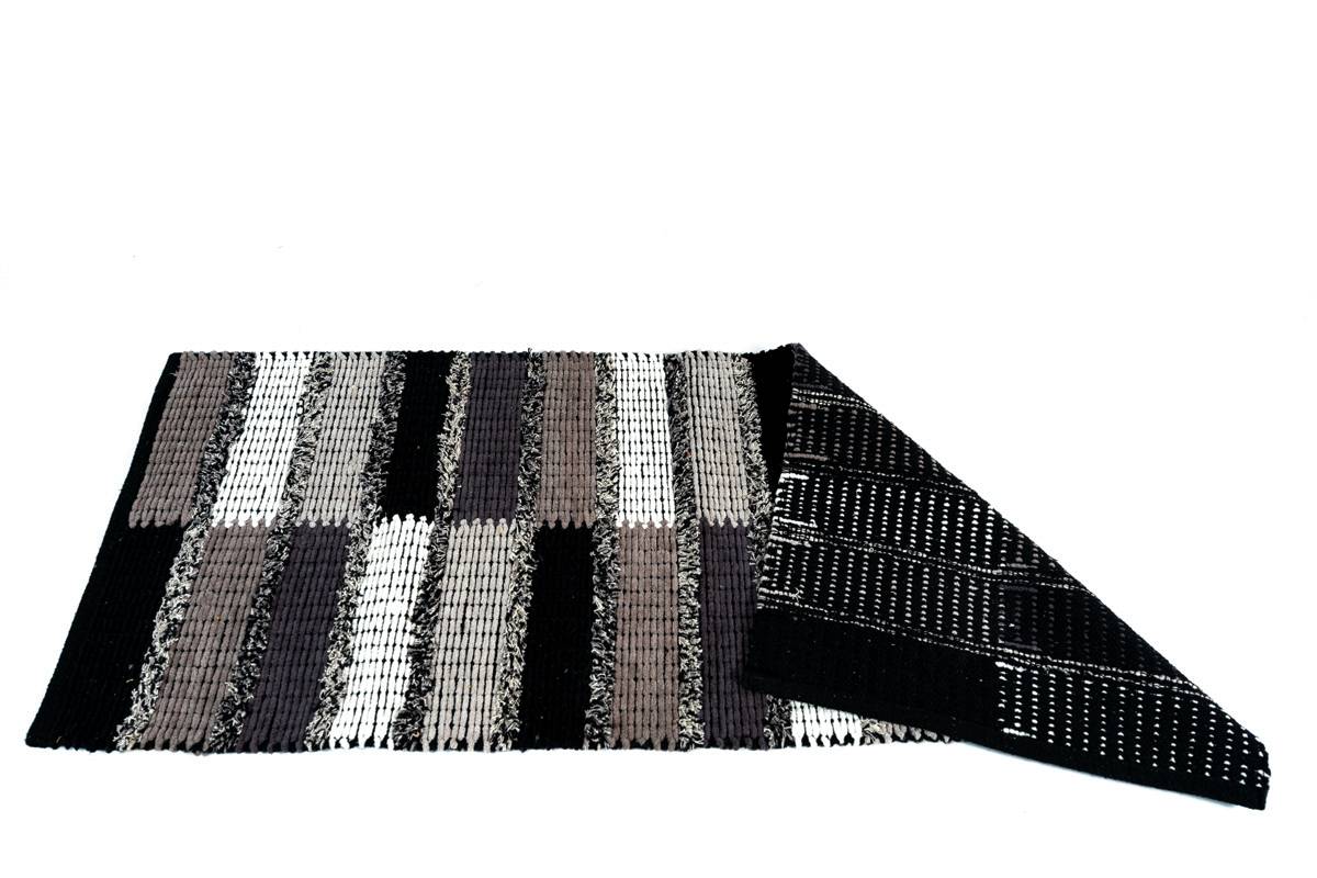 Sdim Βαμβακερό Πατάκι Κουζίνας Seema 004 Μαύρο/Γκρί 55x140εκ.