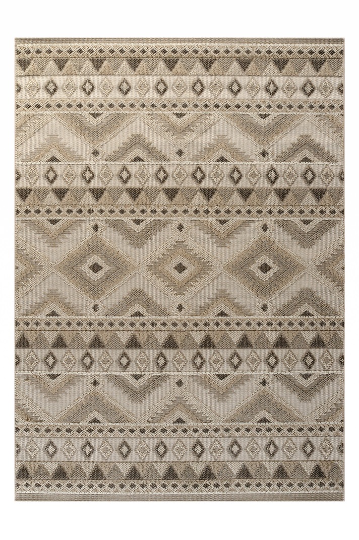 BEYONCE 133Χ190 ΤΑΠ. Ρ.Ρ. ΤΟΥΡΚΙΑΣ 64753-ΜΠΕΖ-ΚΑΦΕ Μπεζ-Καφε