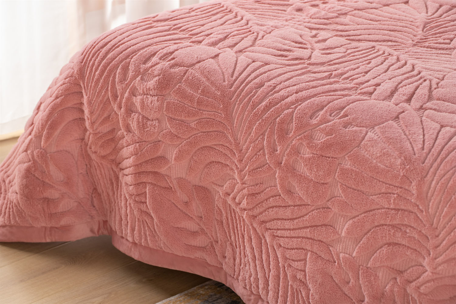 Κουβερτοπάπλωμα King Size 240x260 Lucia 2-Blush Pink Σάπιο μήλο