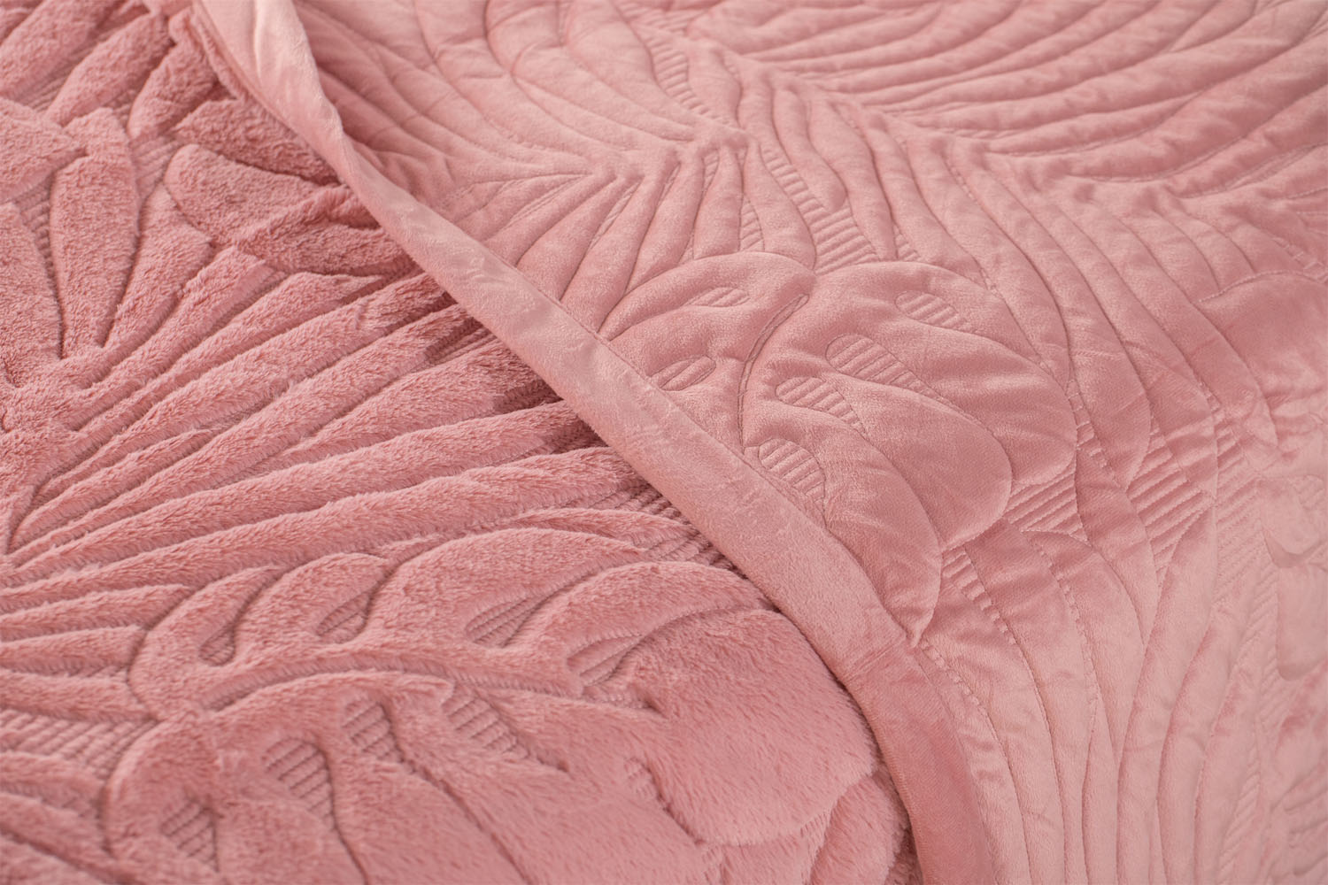 Κουβερτοπάπλωμα King Size 240x260 Lucia 2-Blush Pink Σάπιο μήλο