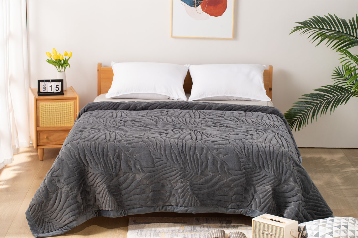 Κουβερτοπάπλωμα King Size240x260 Lucia 4-Grey Γκρι
