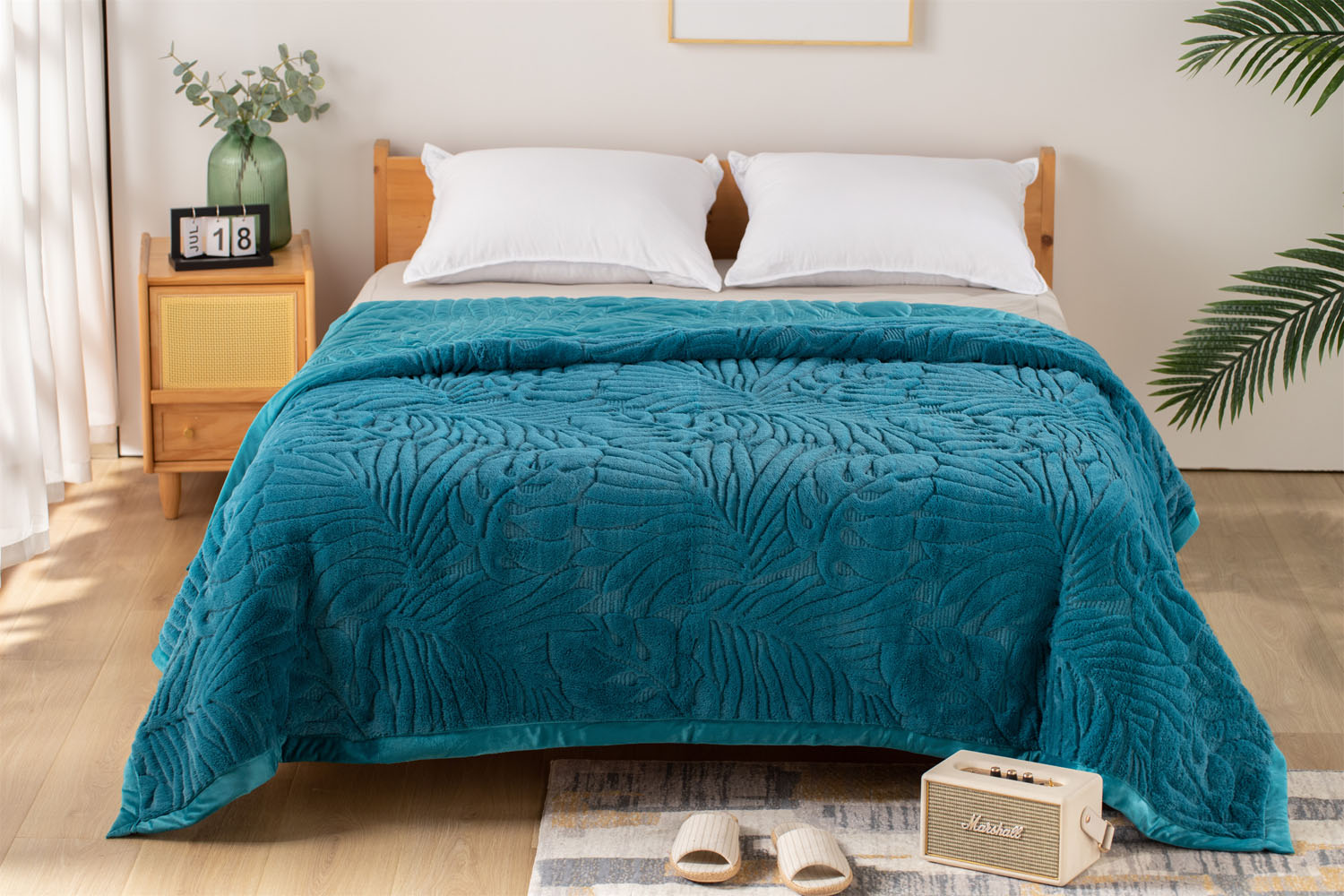 Κουβερτοπάπλωμα King Size 240x260 Lucia 3-Lake Blue Πετρόλ