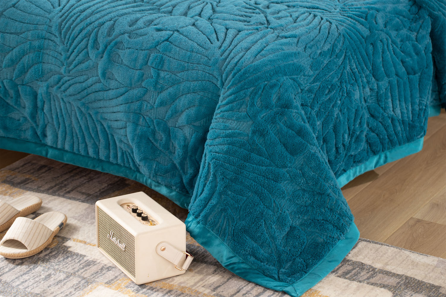 Κουβερτοπάπλωμα King Size 240x260 Lucia 3-Lake Blue Πετρόλ