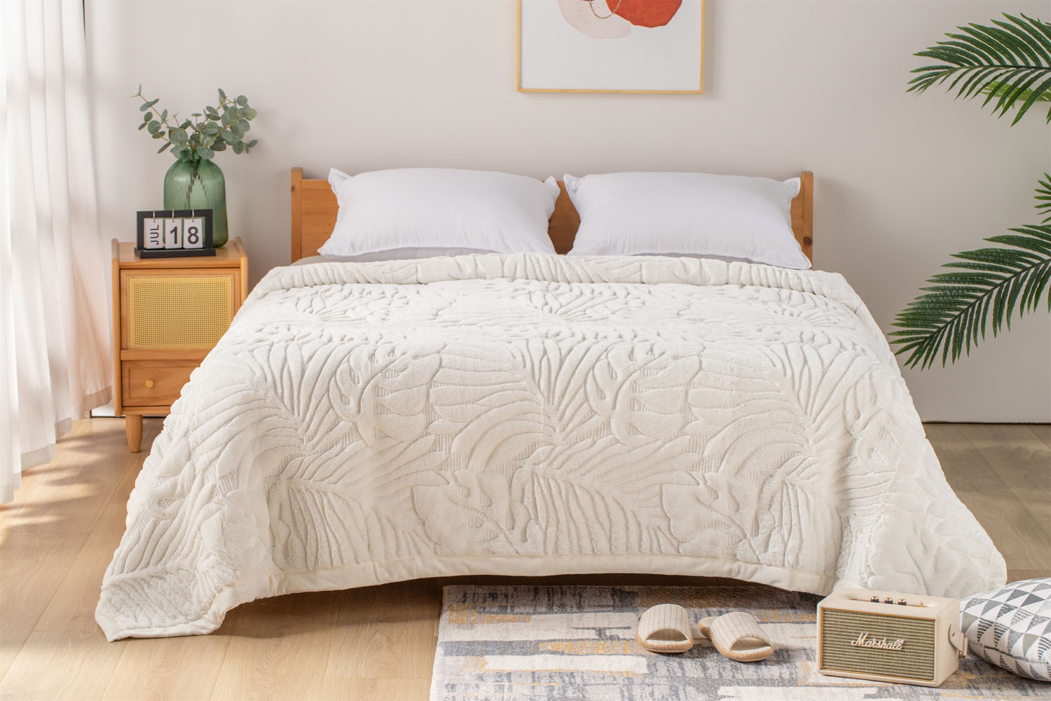 Κουβερτοπάπλωμα King Size 240x260 Lucia 1-Snow White Λευκό