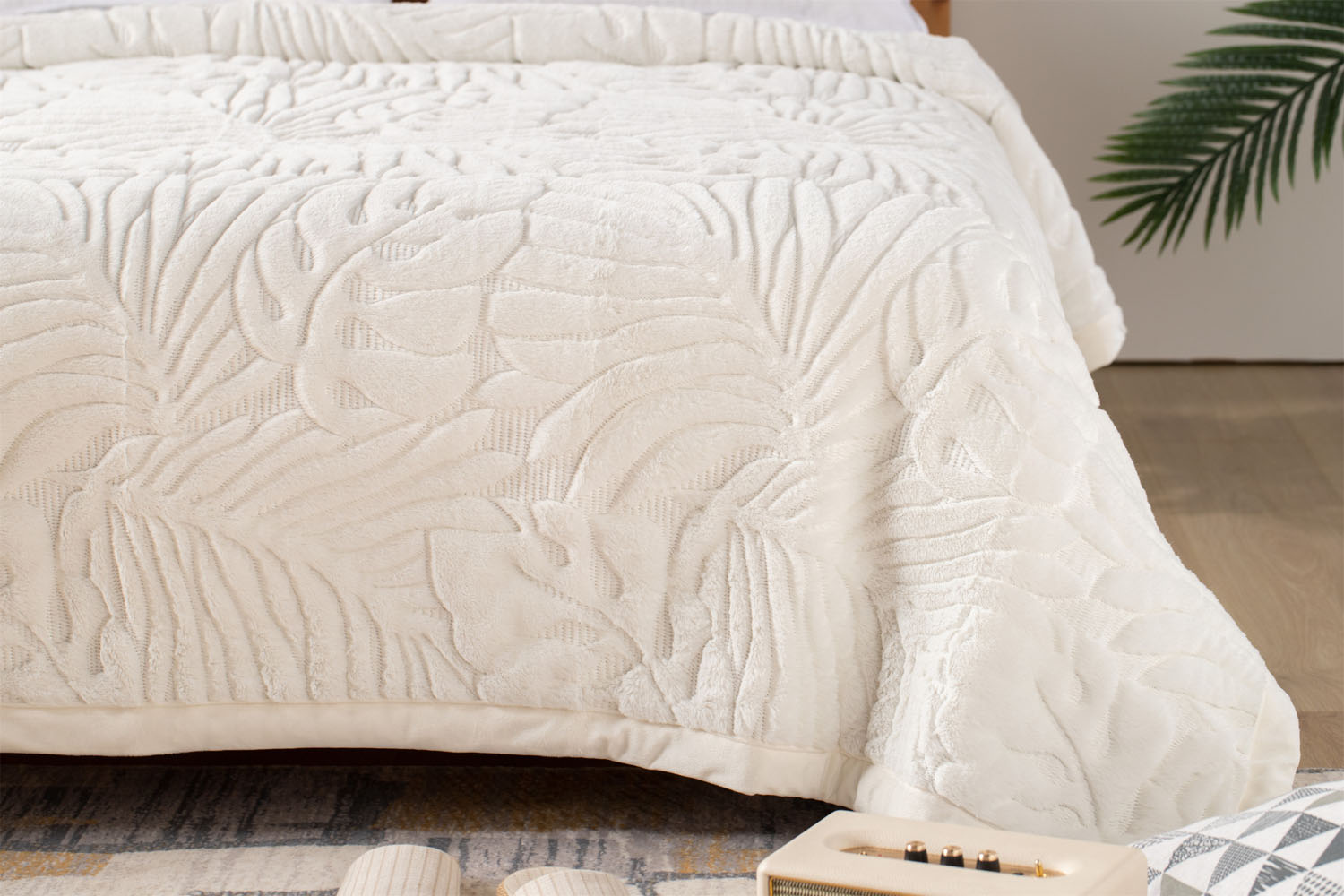 Κουβερτοπάπλωμα King Size 240x260 Lucia 1-Snow White Λευκό