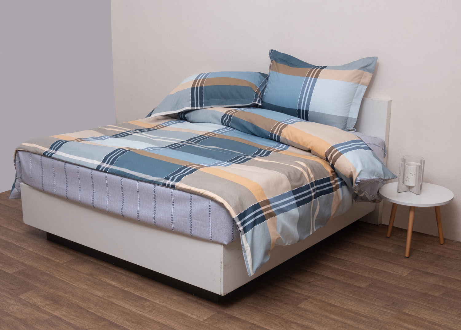 Σετ Παπλωματοθήκη Υπέρδιπλή 220x240 Έμμα Πετρόλ  Πετρόλ