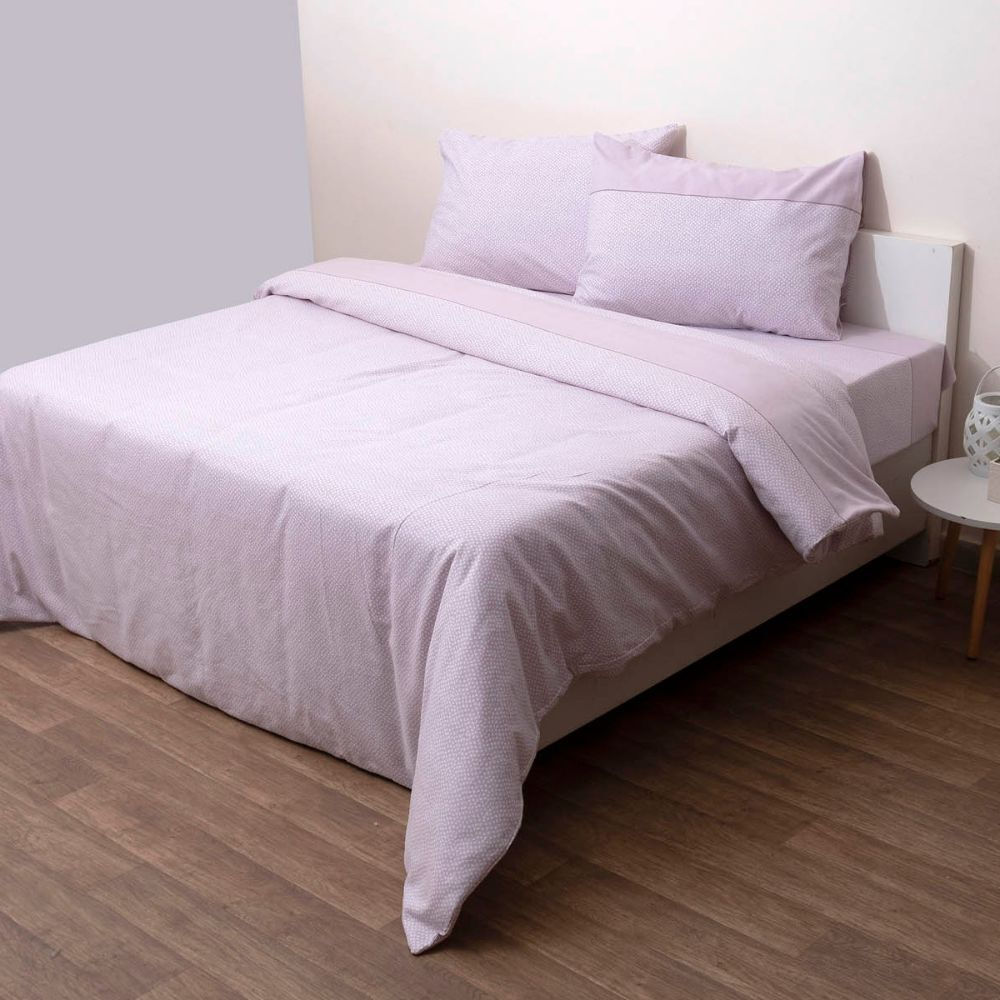 Σετ Σεντόνια King Size 270x275 2556 Φανέλλα Ροζ