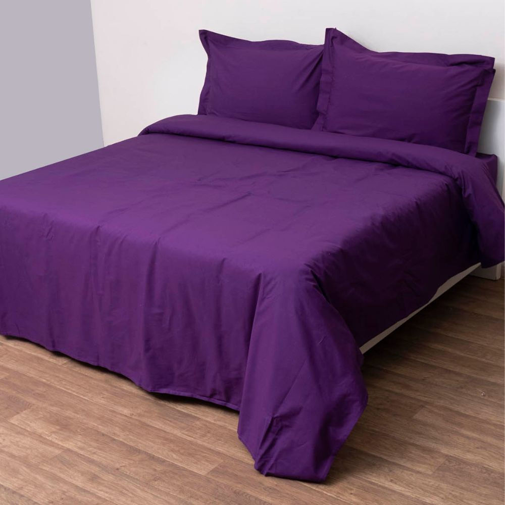 Σετ Πάπλωμα Υπέρδιπλο 220x240 Superb Percale Δαμασκηνί
