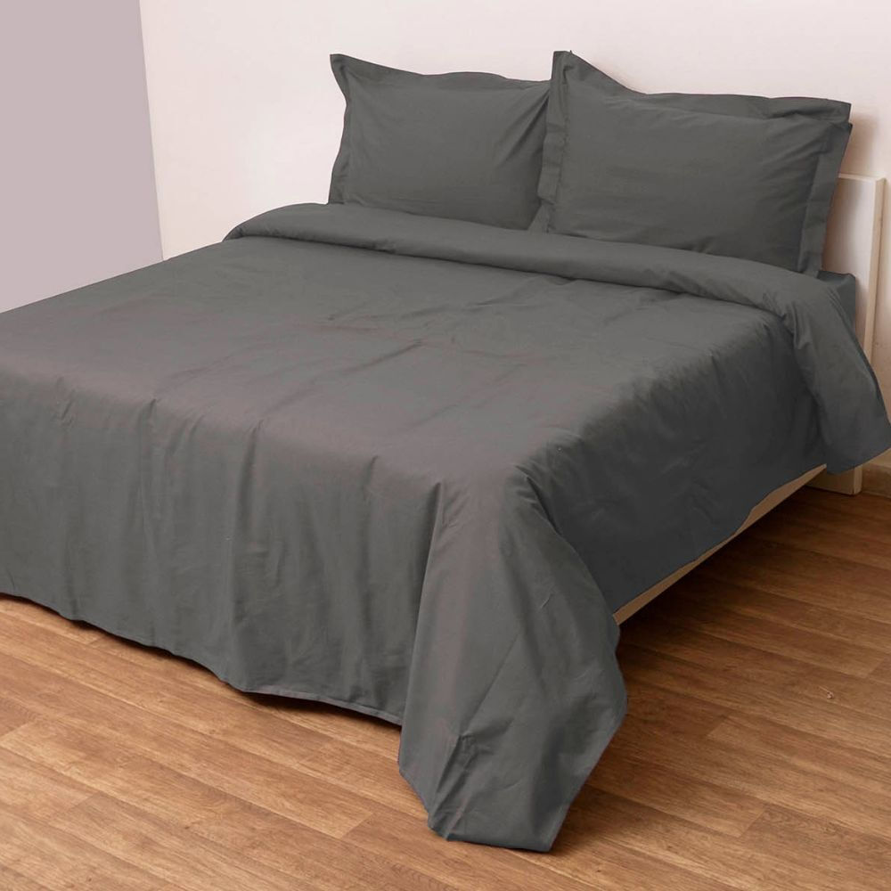 Σετ Πάπλωμα Υπέρδιπλο 220x240 Superb Percale Γκρι