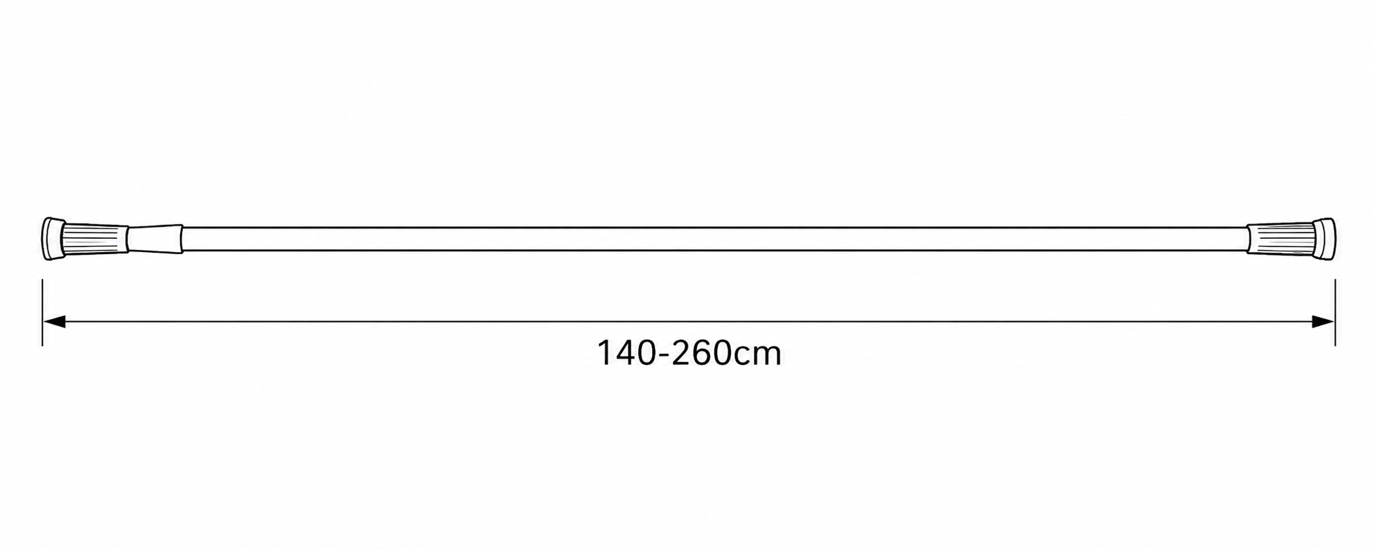 140-260 Ø22mm white βραχίονας μπάνιου πτυσσόμενος MRShome