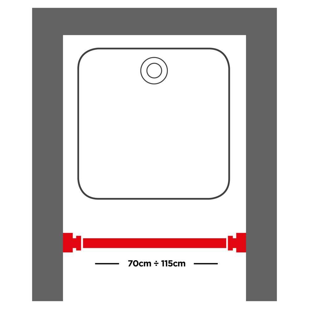 70-115 Ø 20 mm mat aluminum βραχίονας μπάνιου πτυσσόμενος Sealskin