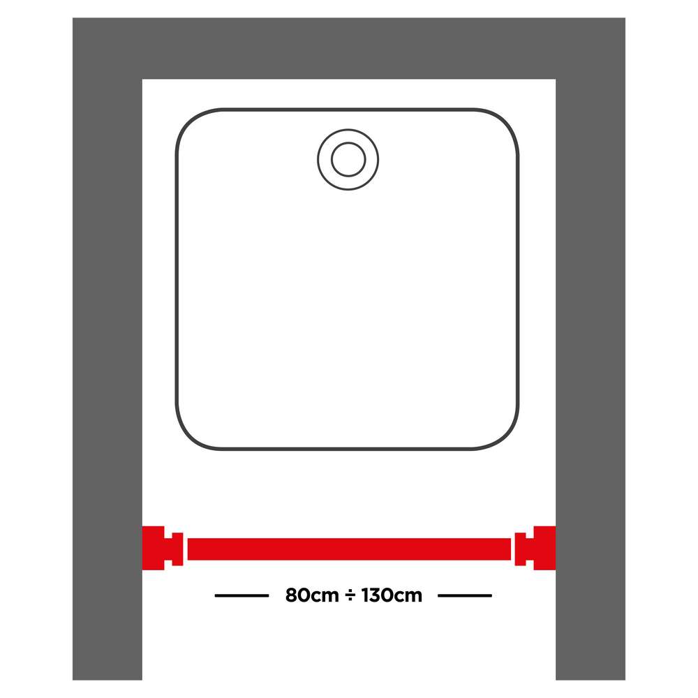 80-130 Ø 28 mm mat aluminum βραχίονας μπάνιου πτυσσόμενος Sealskin