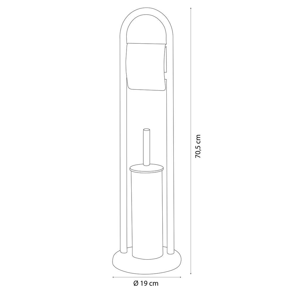 Acero σταντ χαρτιού υγείας + πιγκάλ μαύρο Sealskin