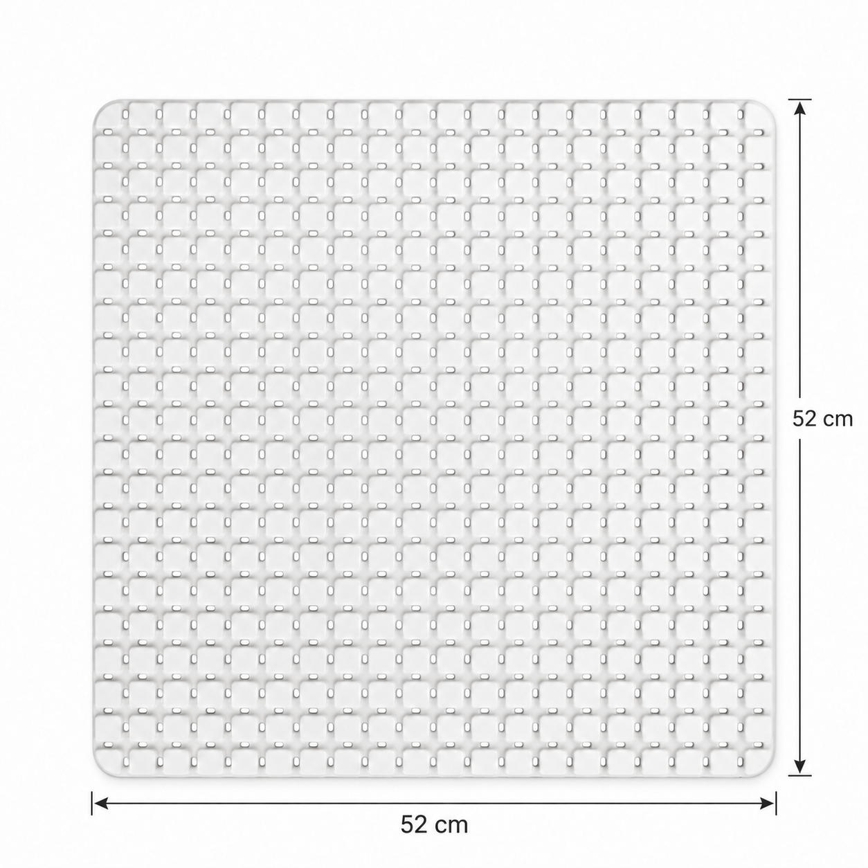 Αντιολισθητικό Πατάκι Μπάνιου TPR 52x52cm Λευκό MRShome