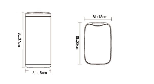 Αυτόματος Κάδος με Φωτοκύτταρο 8lt Μπλε 18x28x37cm MRShome