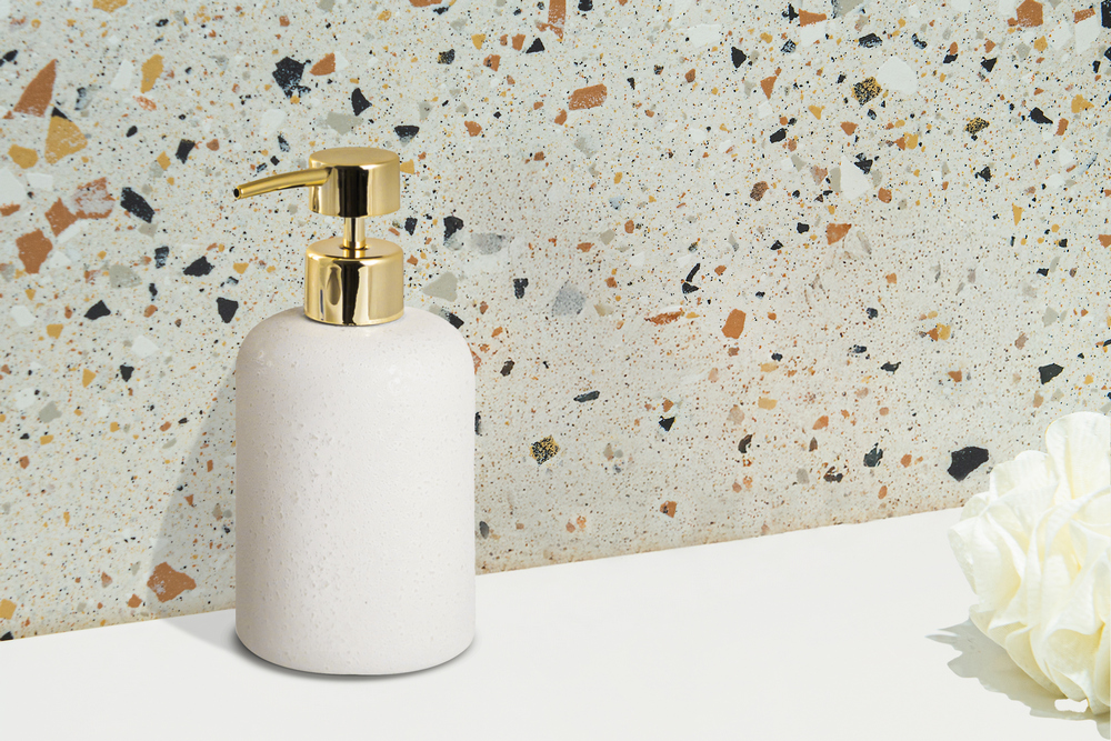 Δοχείο Κρεμοσάπουνου BONITA Stoneware Λευκό 400ml AWD02191912