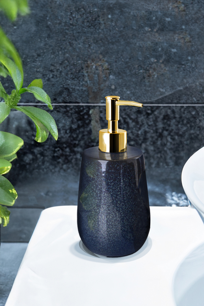 Δοχείο Κρεμοσάπουνου FRIKI Stoneware navy blue 450ml AWD02191920