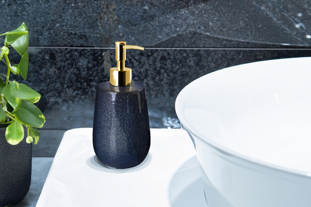 Δοχείο Κρεμοσάπουνου FRIKI Stoneware navy blue 450ml AWD02191920
