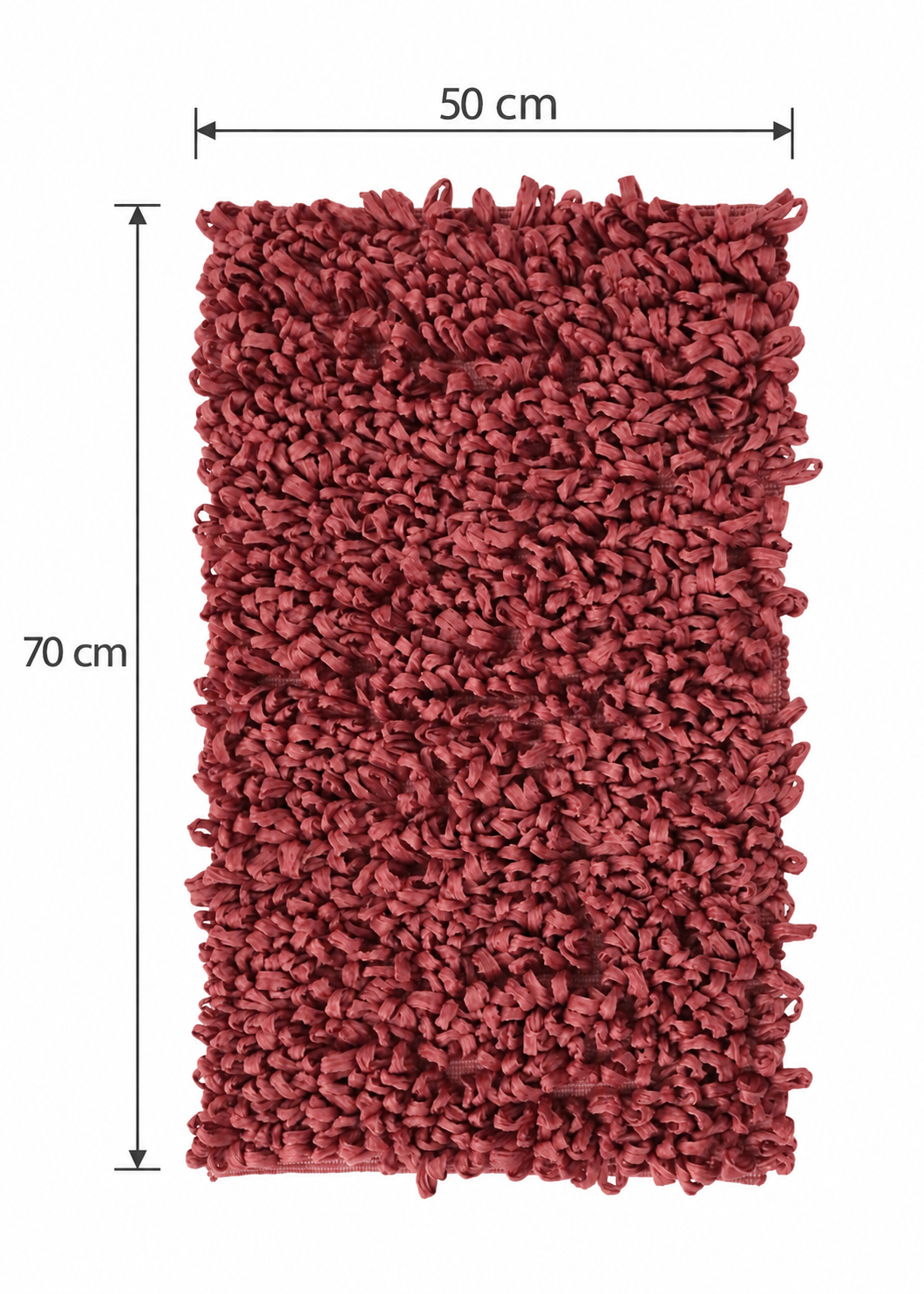 EVORA Χειροποίητο Πατάκι 50x70cm Κεραμιδί C41 Mrshome