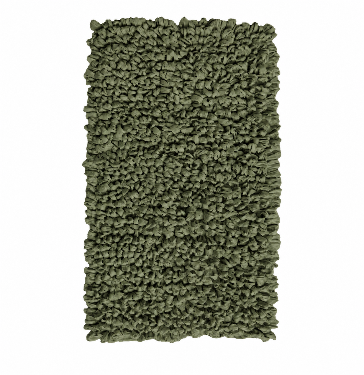 EVORA Χειροποίητο Πατάκι 50x70cm Πράσινο C10 Mrshome