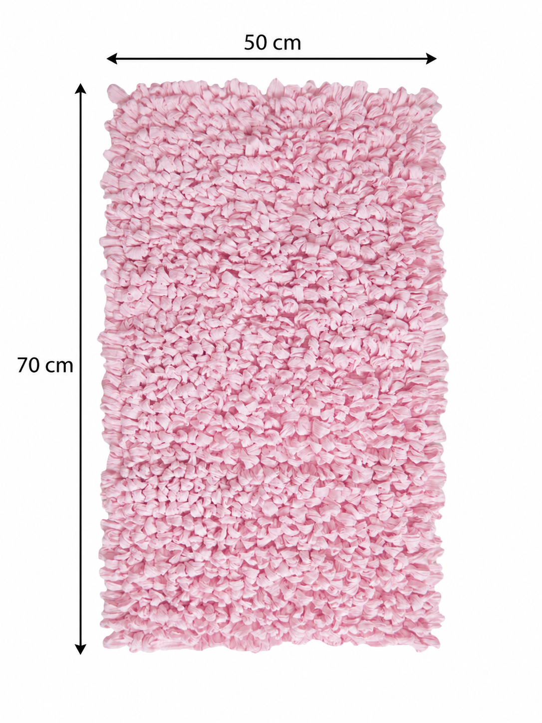 EVORA Χειροποίητο Πατάκι 50x70cm Ροζ C07 Mrshome