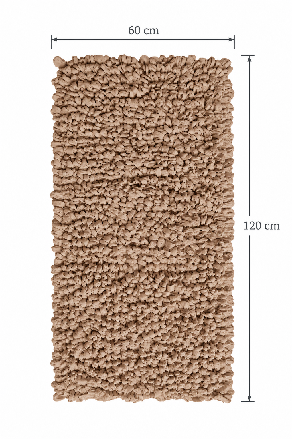 EVORA Χειροποίητο Πατάκι 60x120cm Camel C06 Mrshome