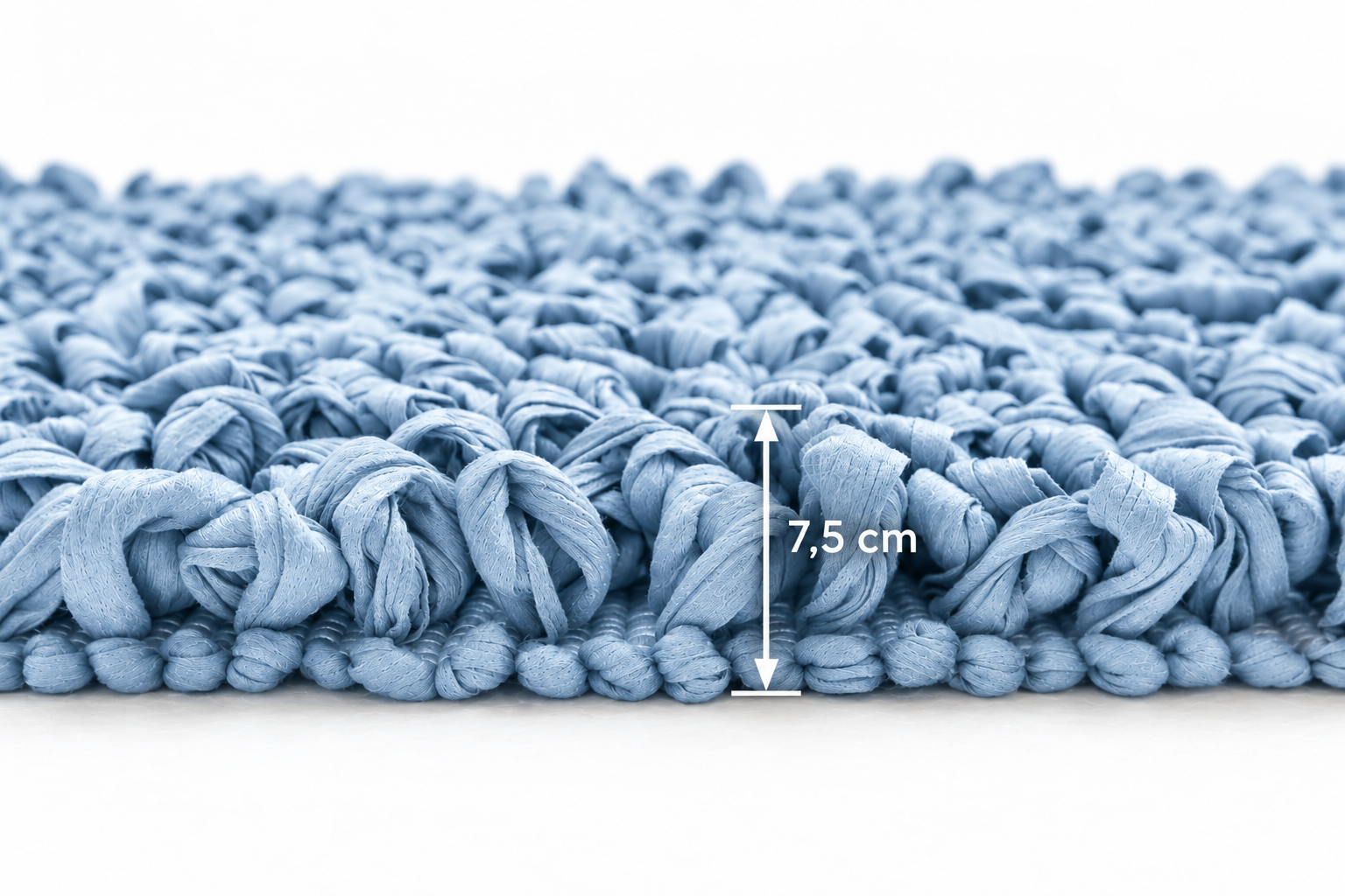 EVORA Χειροποίητο Πατάκι 60x120cm Γαλάζιο C05 Mrshome
