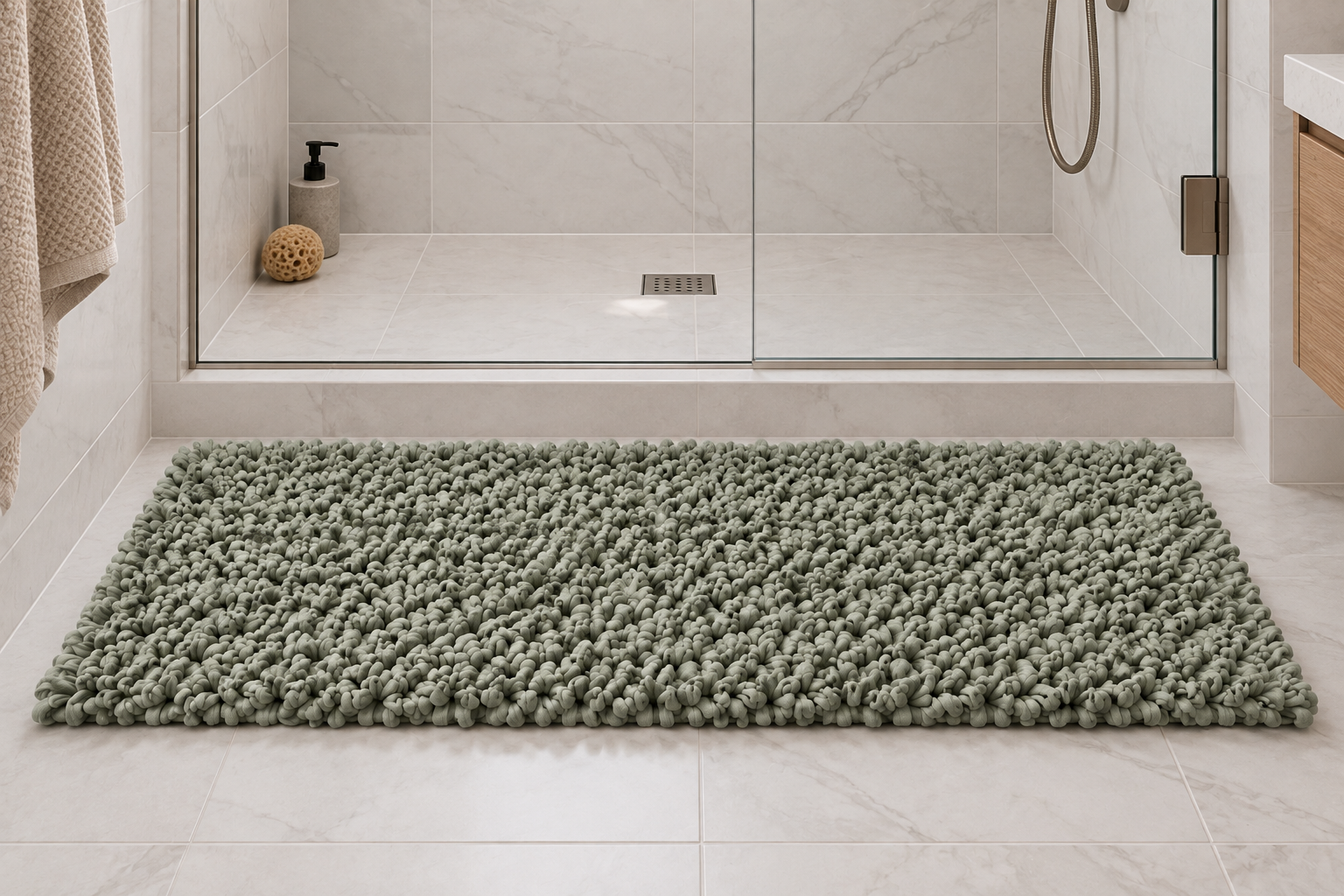 EVORA Χειροποίητο Πατάκι 60x120cm Jade C39 Mrshome
