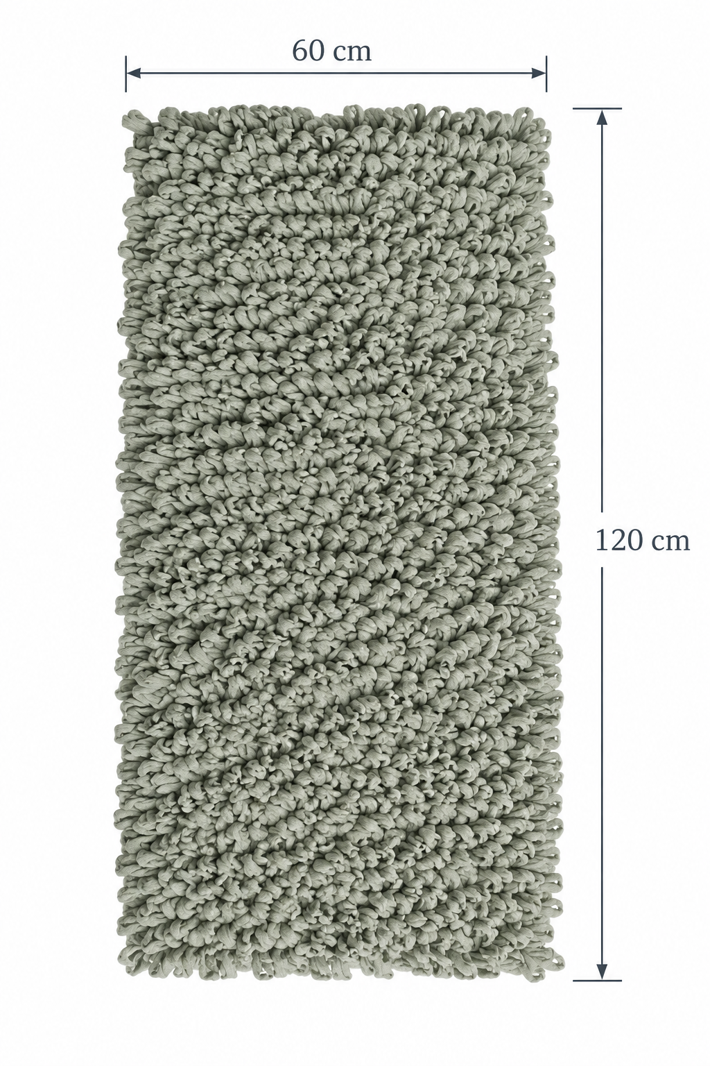 EVORA Χειροποίητο Πατάκι 60x120cm Jade C39 Mrshome