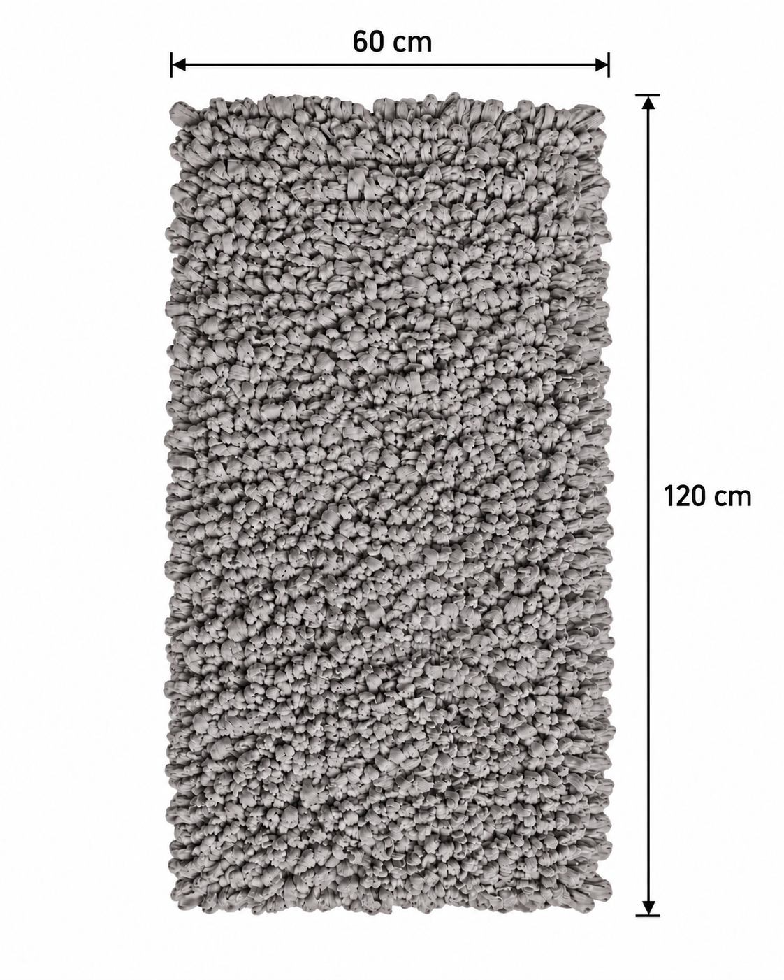 EVORA Χειροποίητο Πατάκι 60x120cm Καφέ C32 Mrshome