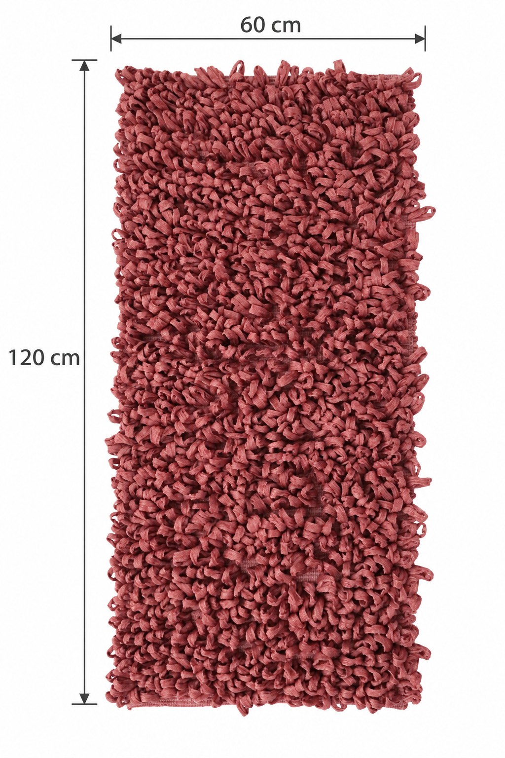 EVORA Χειροποίητο Πατάκι 60x120cm Κεραμιδί C41 Mrshome