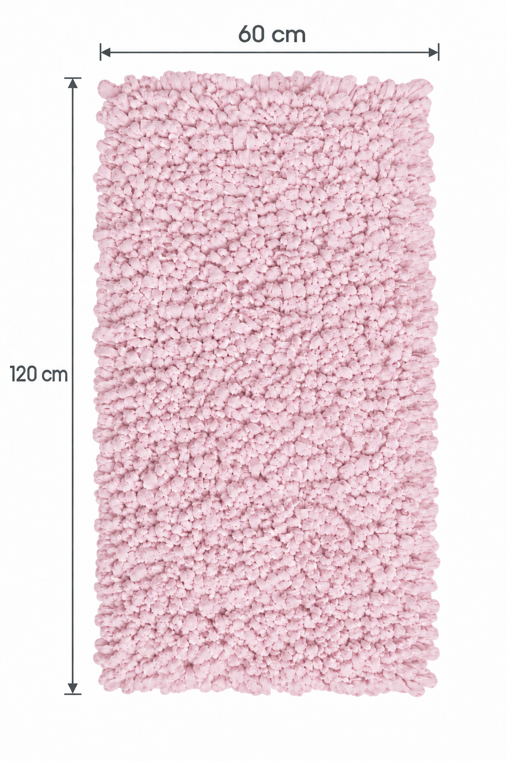 EVORA Χειροποίητο Πατάκι 60x120cm Ροζ C07 Mrshome