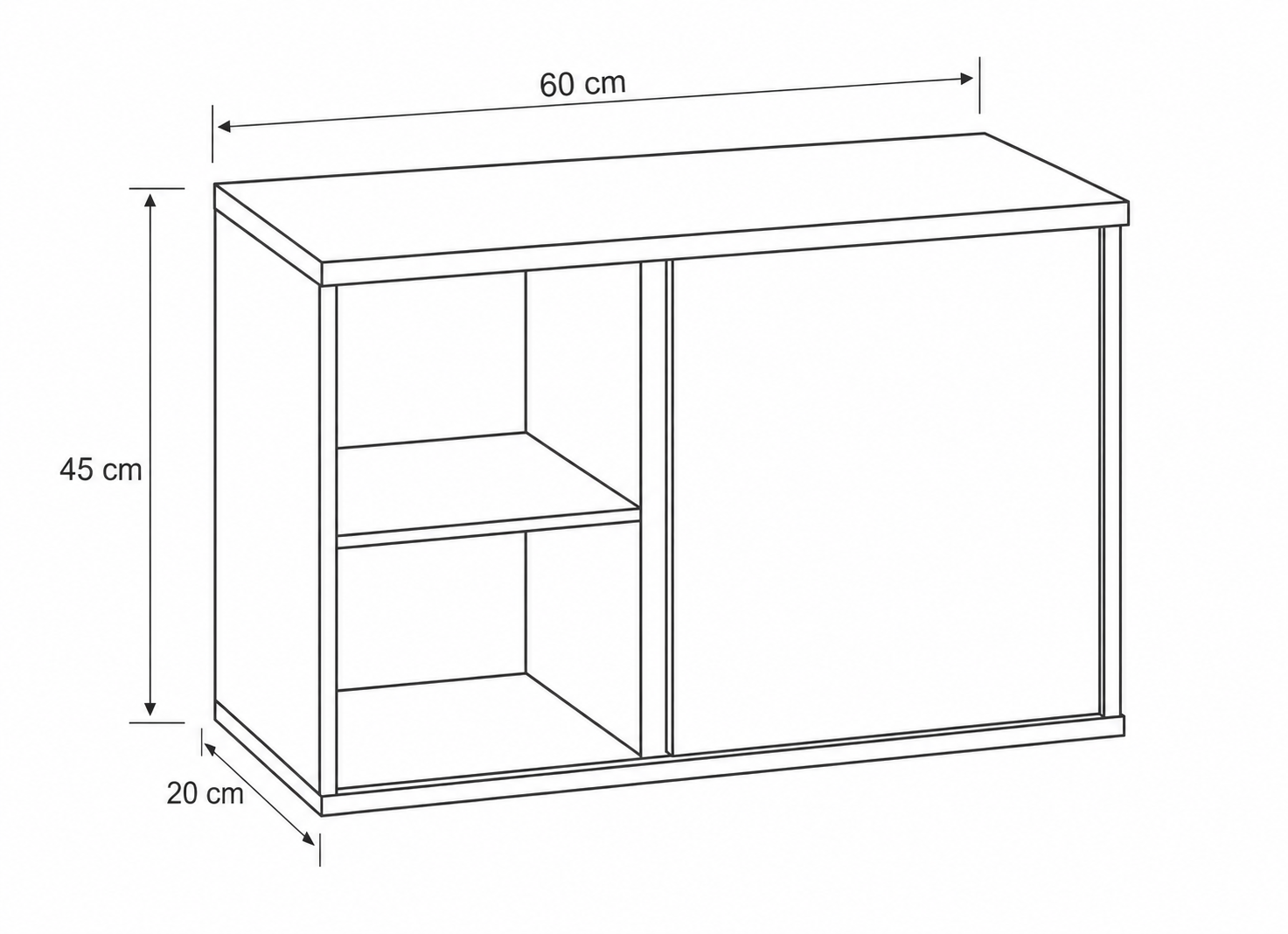 Έπιπλο Μπάνιου με Καθρέπτη 60x20x45cm Μπεζ/Λευκό MRShome
