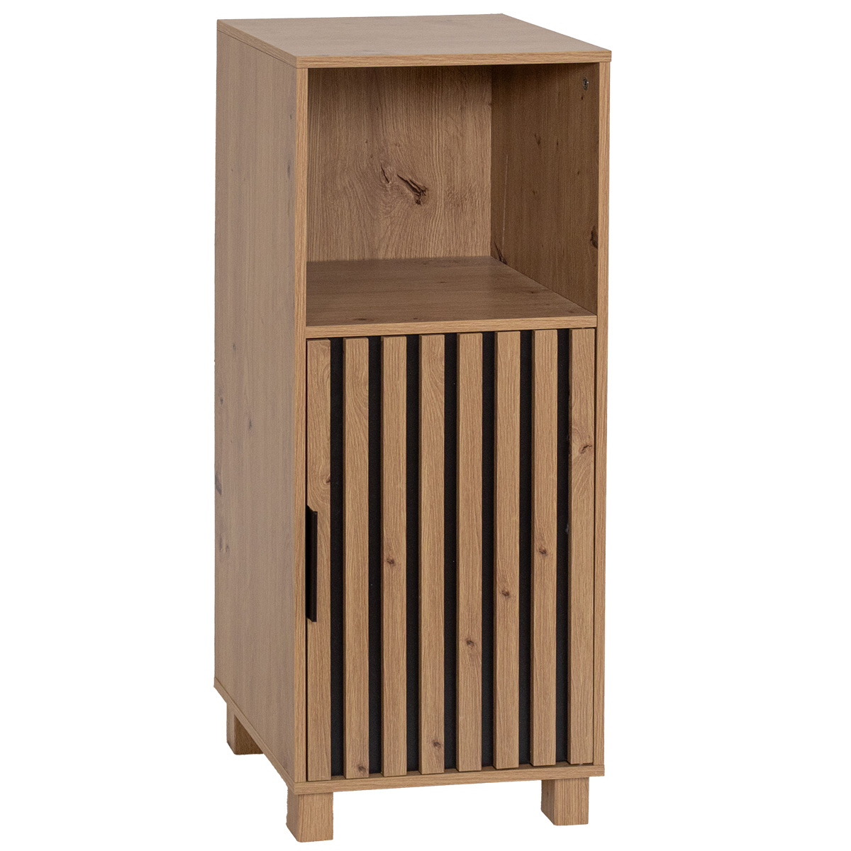 Έπιπλο Ξύλινο με Ντουλάπι και Ράφι Καφέ 35x30x86cm MRShome