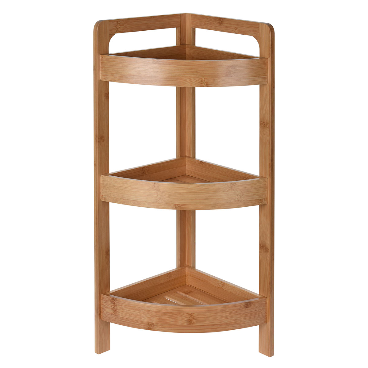 Γωνιακή Ραφιέρα Μπάνιου με 3 Ράφια από Bamboo natural MRShome