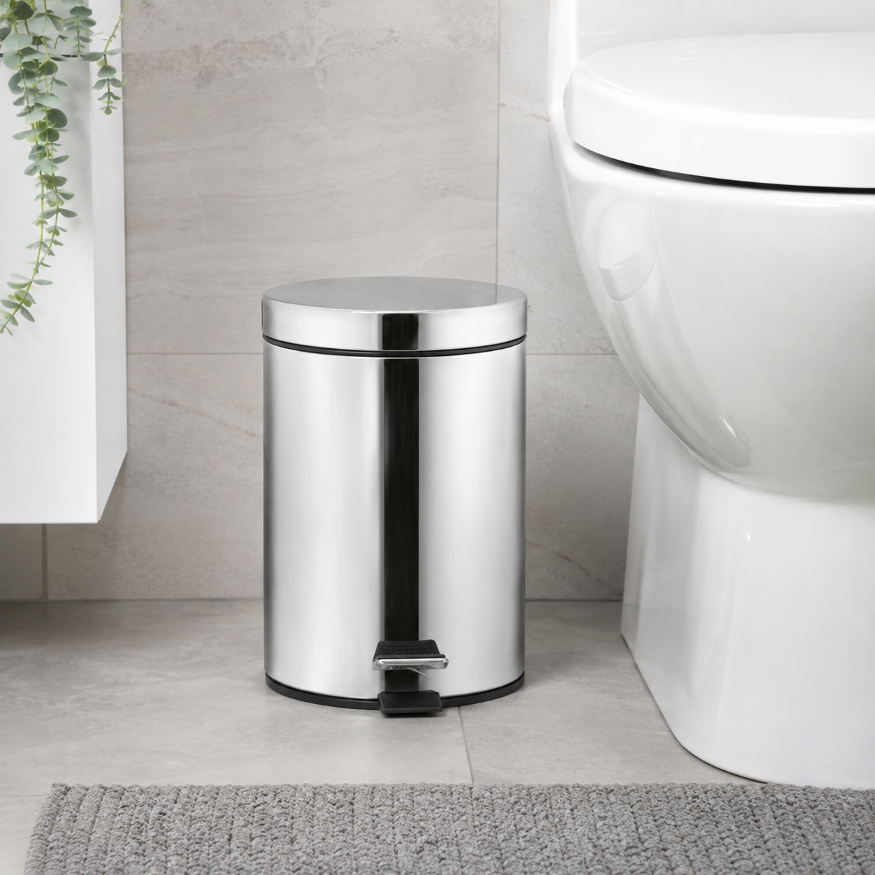Κάδος Απορριμμάτων 5lt Inox Φ20x27cm MRShome