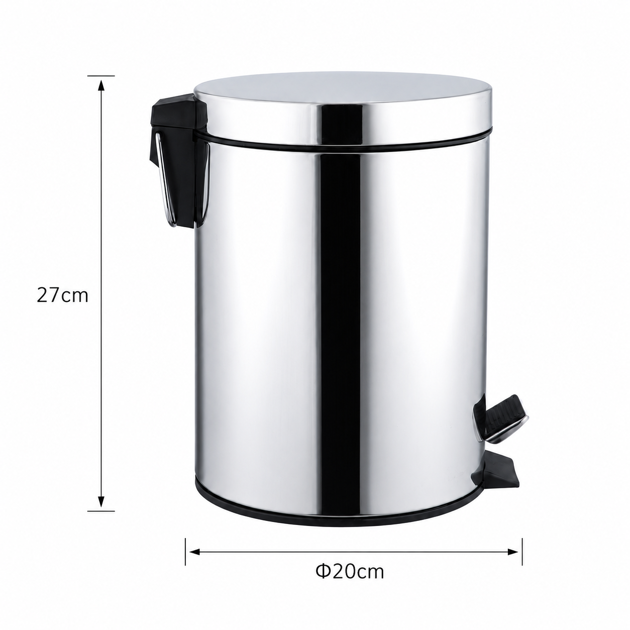 Κάδος Απορριμμάτων 5lt Inox Φ20x27cm MRShome