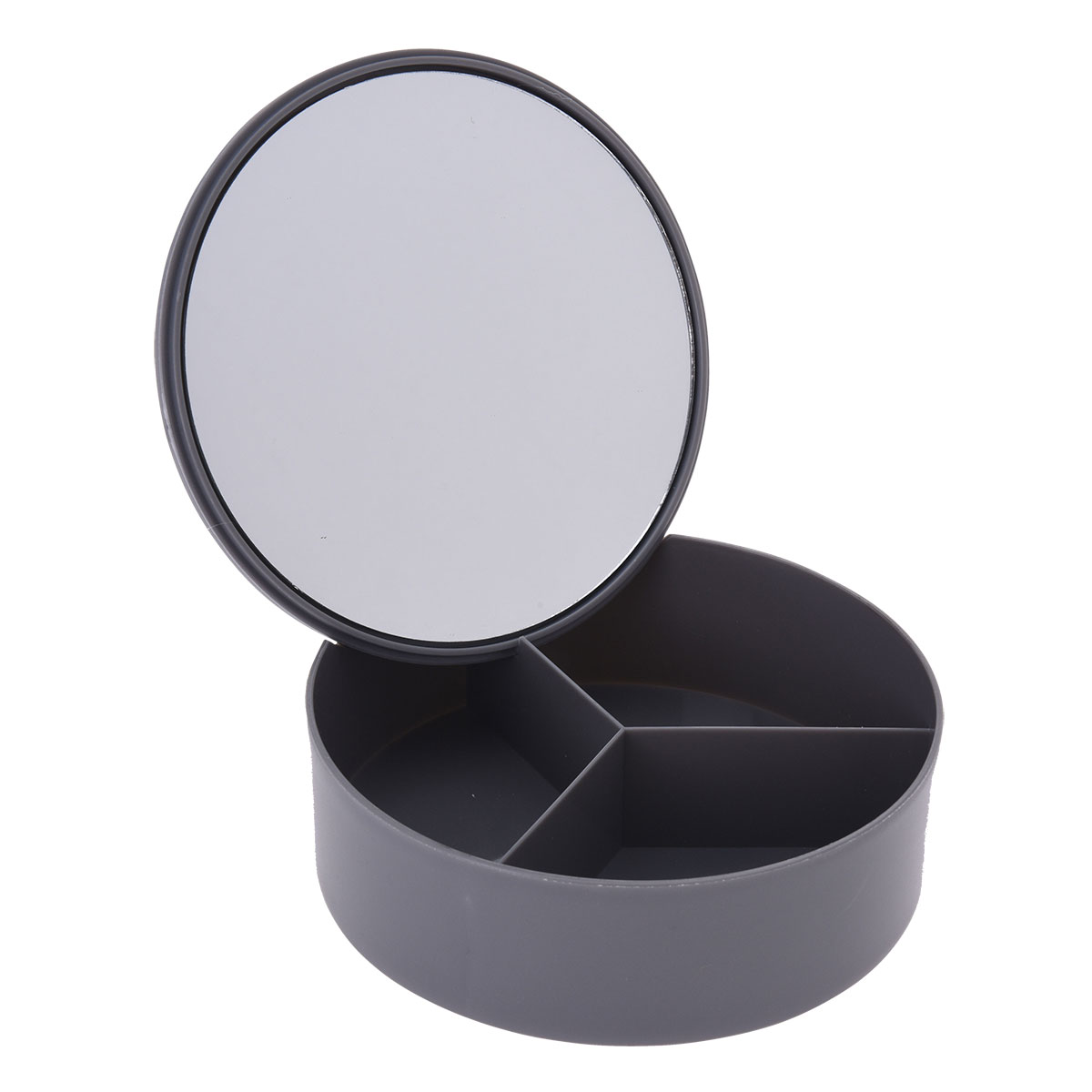 Κουτί Αποθήκευσης PP με Καθρέπτη 14x5cm Cool Grey-10C MRShome